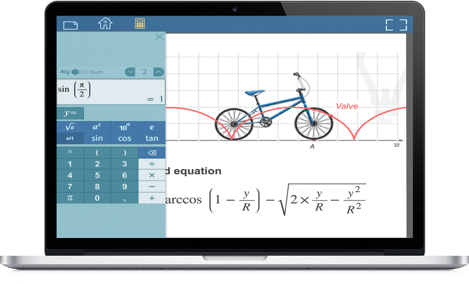 Example of activity of Cabri Express on laptop